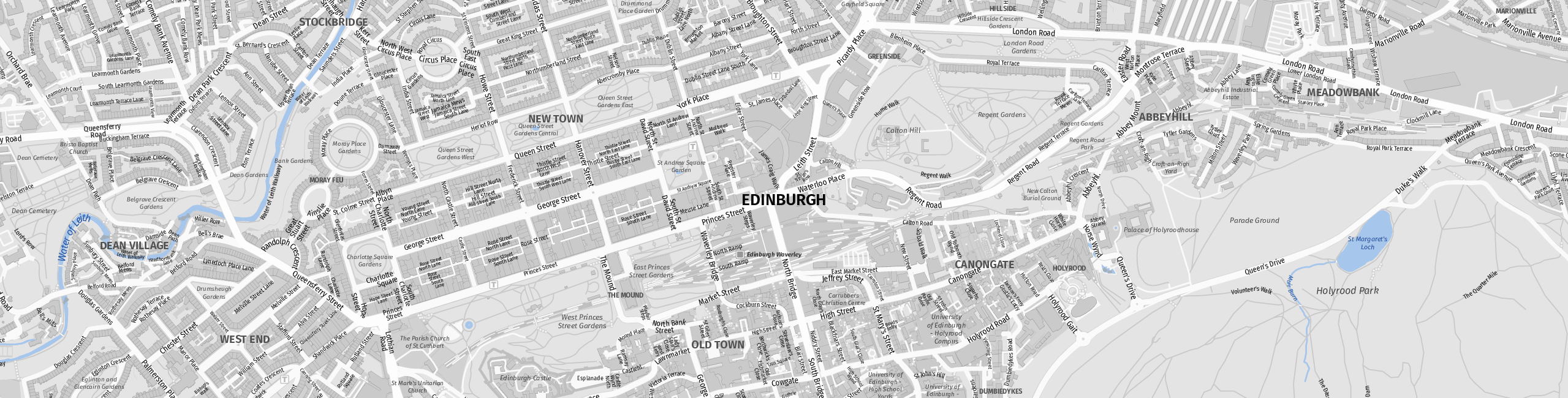 Stadtplan Edinburgh zum Downloaden.