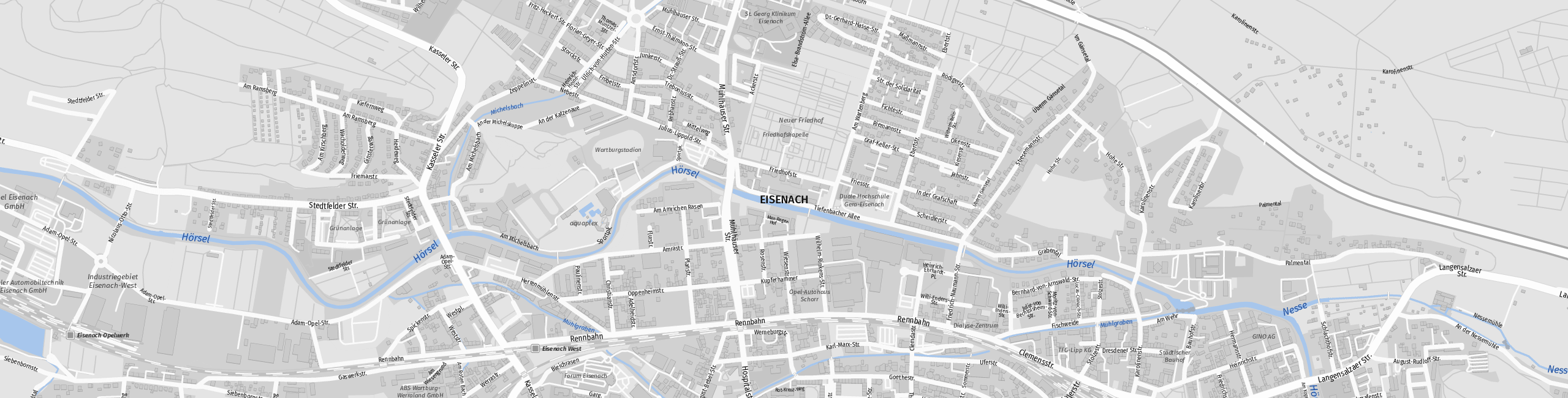 Stadtplan Eisenach zum Downloaden.