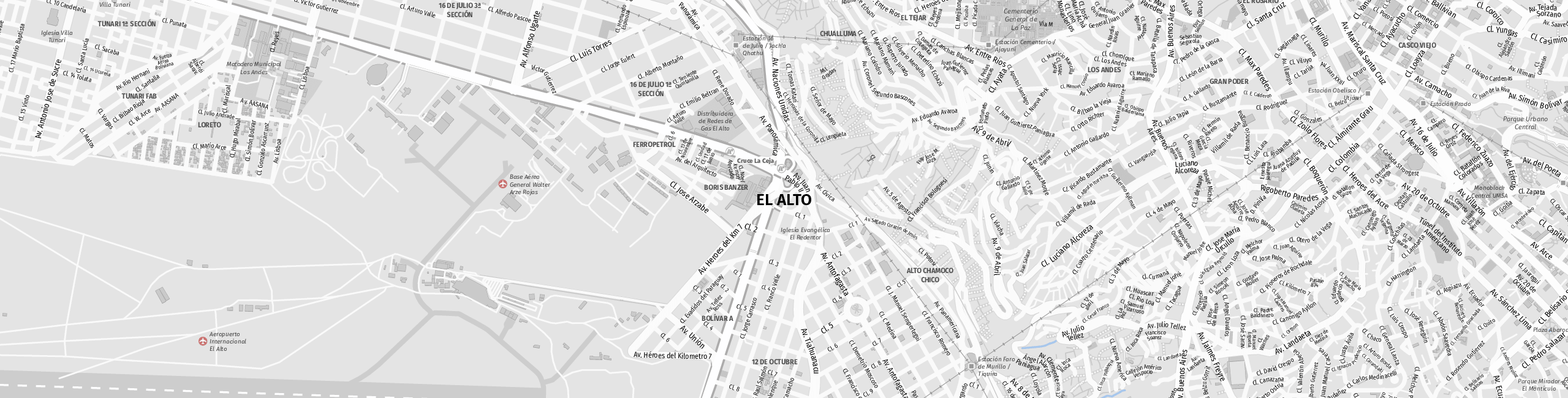 Stadtplan El Alto zum Downloaden.