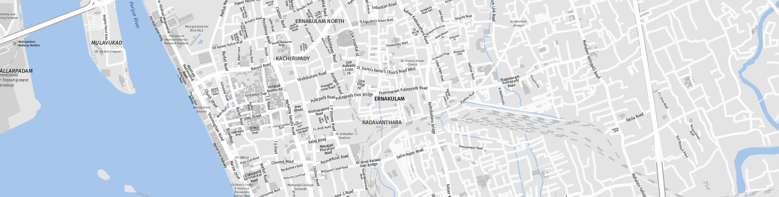 Stadtplan Ernakulam zum Downloaden.