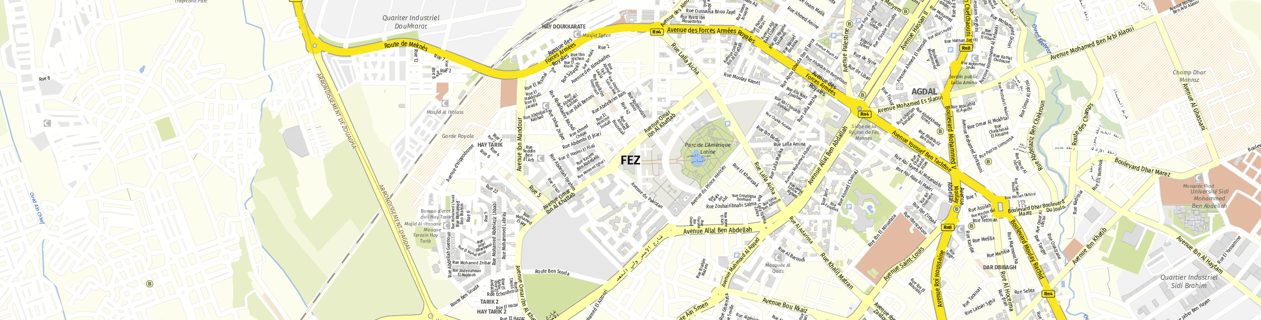 Stadtplan Fès zum Downloaden.