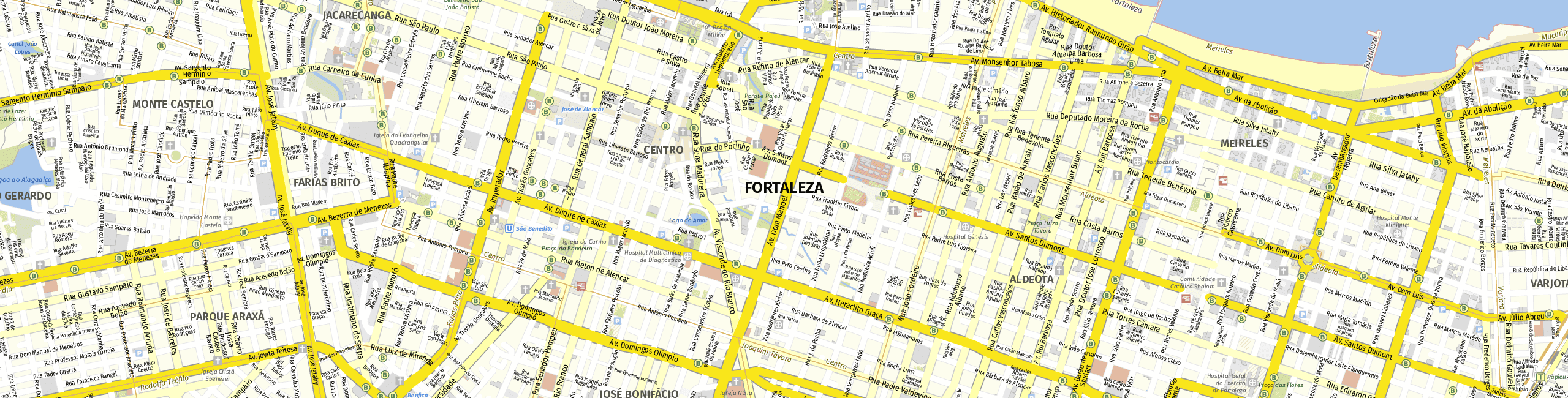Stadtplan Fortaleza zum Downloaden.