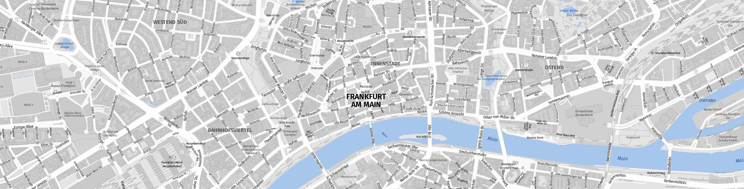 Stadtplan Frankfurt am Main zum Downloaden.