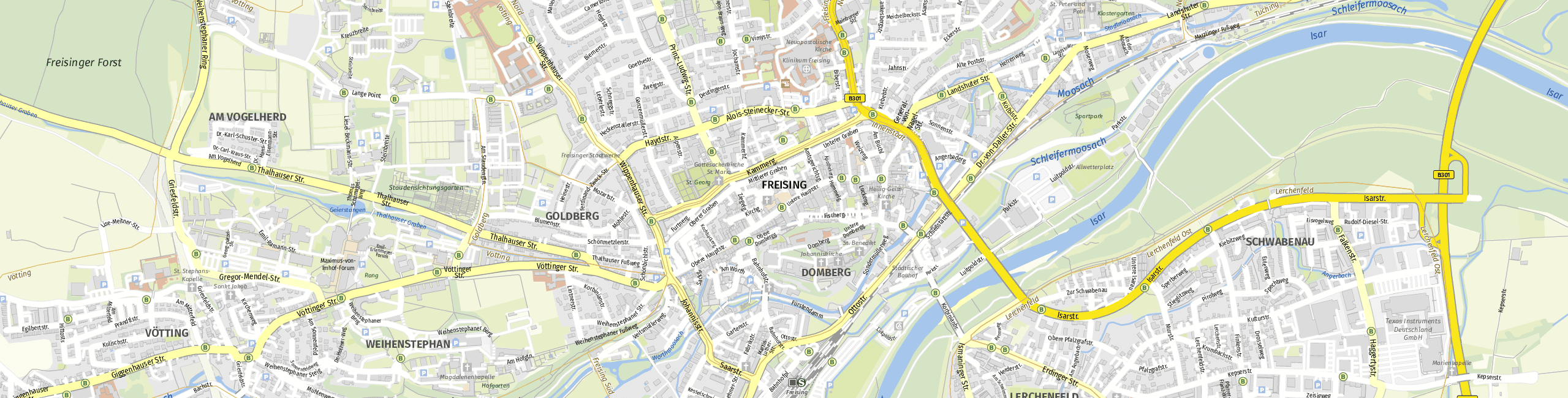 Stadtplan Freising zum Downloaden.