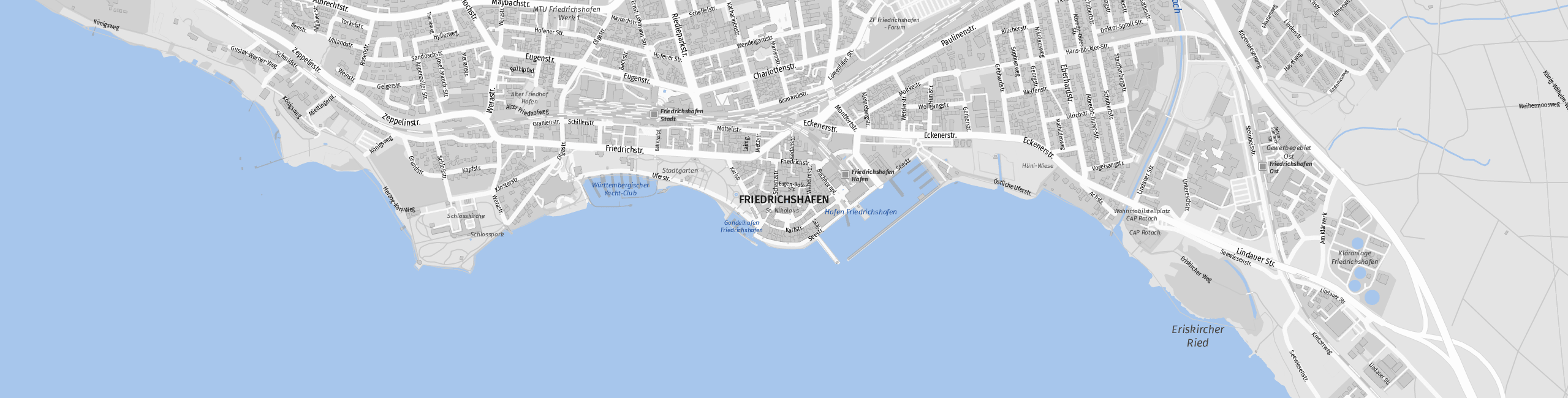 Stadtplan Friedrichshafen zum Downloaden.