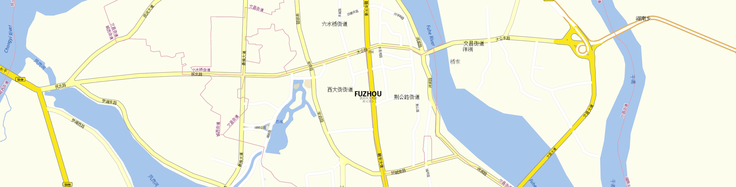 Stadtplan Fuzhou zum Downloaden.