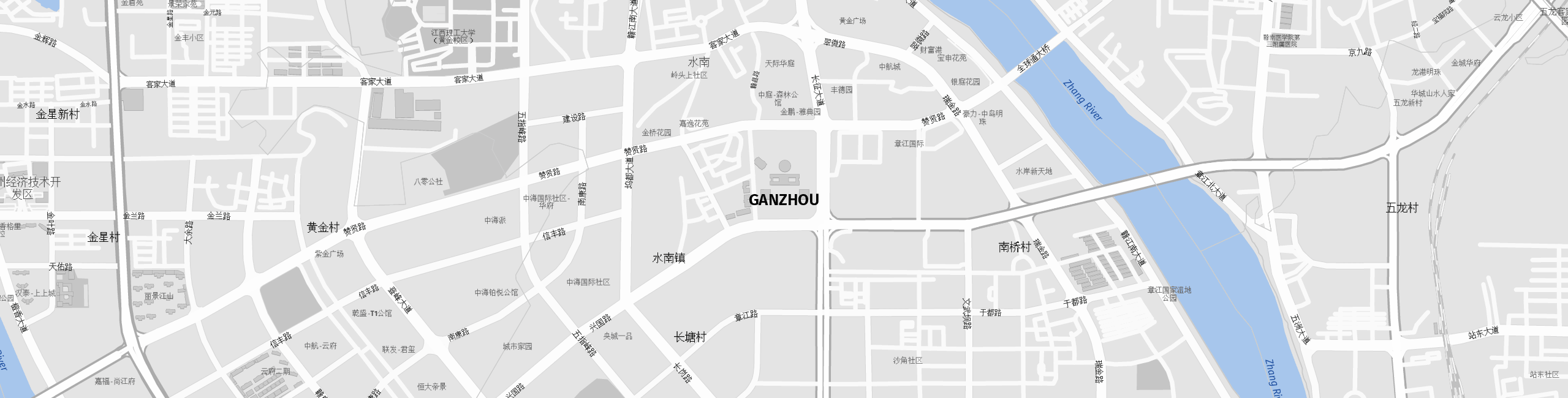 Stadtplan Ganzhou zum Downloaden.
