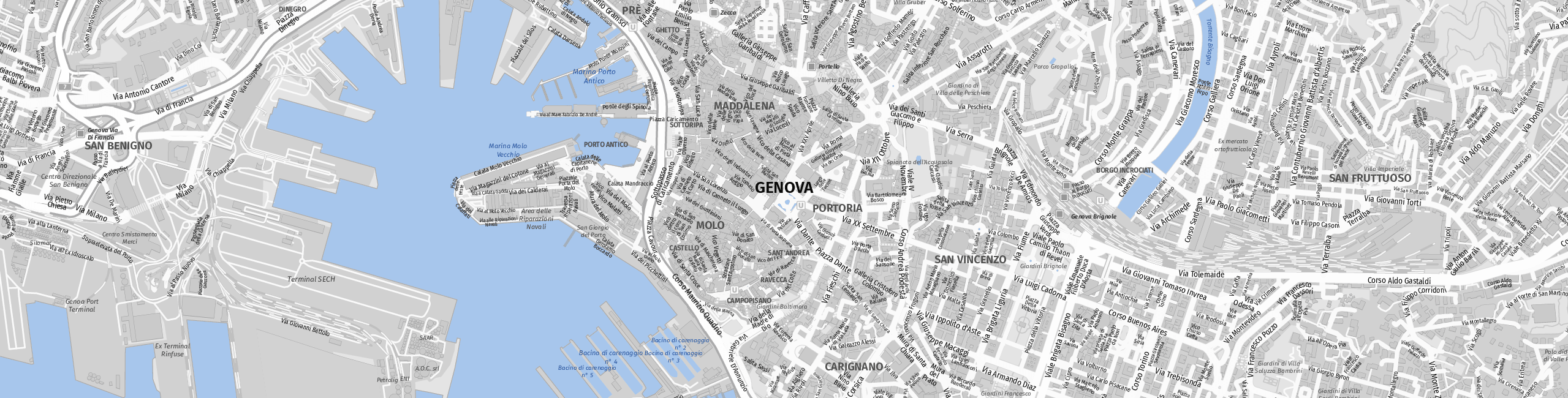 Stadtplan Genova zum Downloaden.