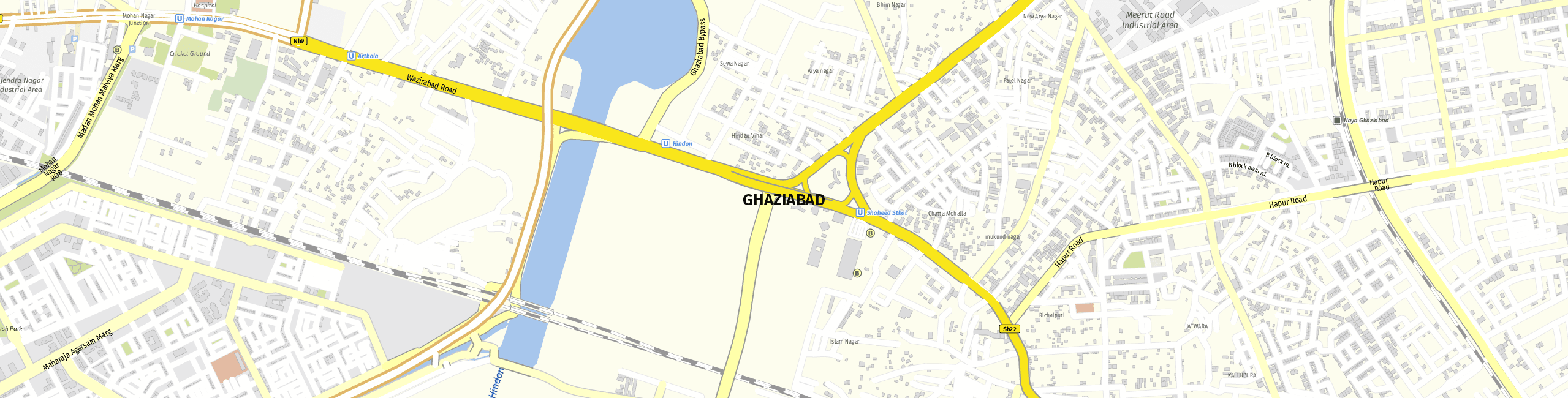 Stadtplan Ghaziabad zum Downloaden.