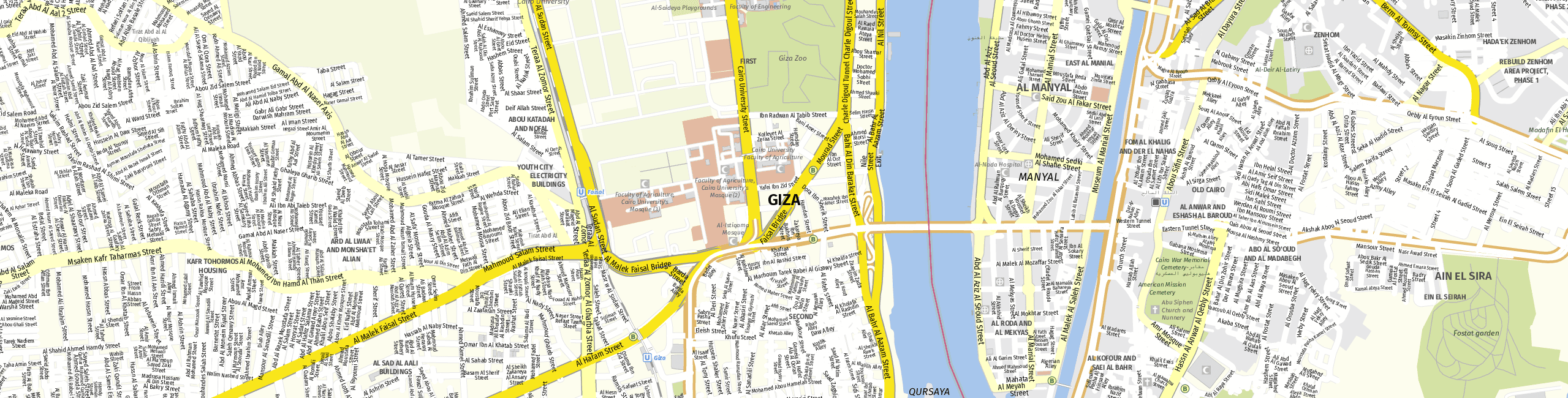 Stadtplan Giseh zum Downloaden.