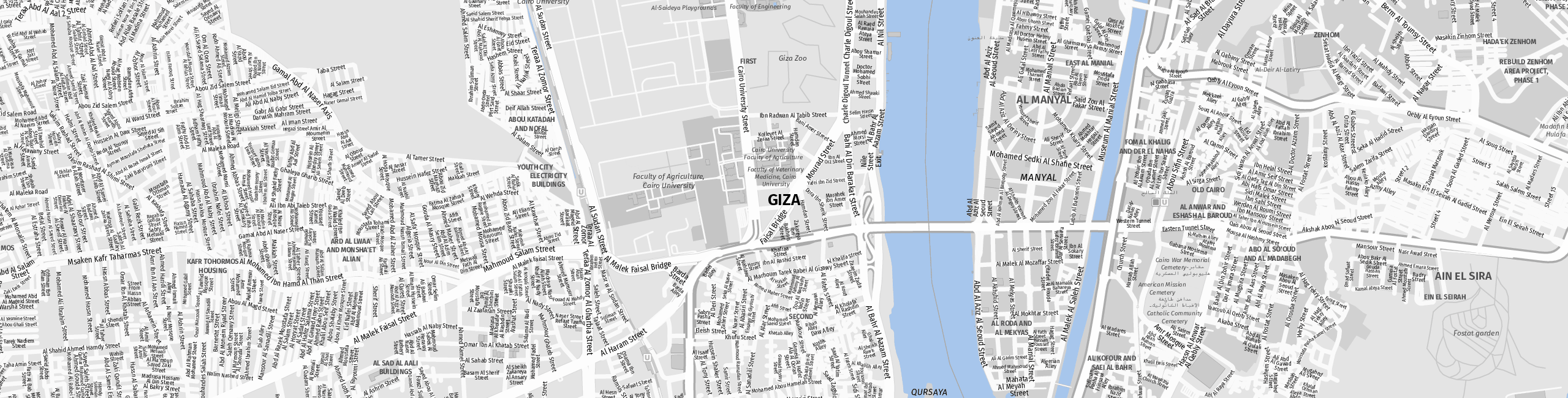 Stadtplan Giza zum Downloaden.