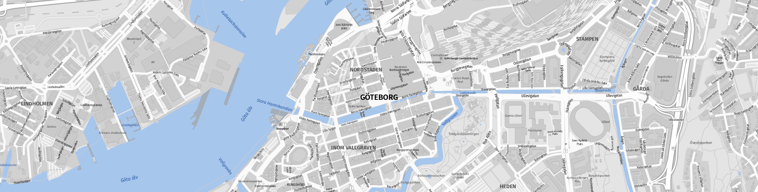 Stadtplan Gothenburg zum Downloaden.