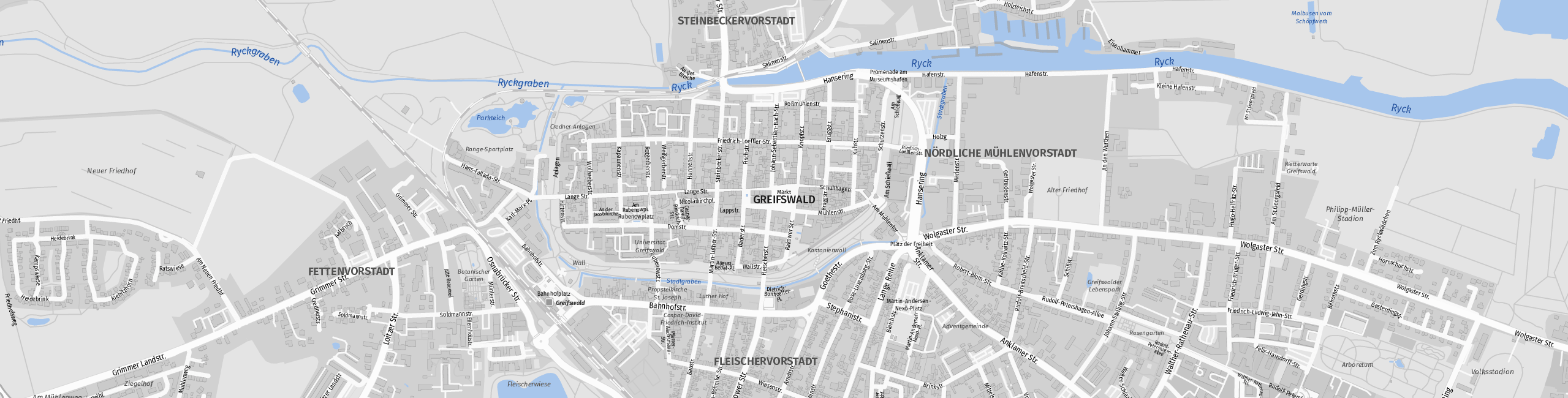 Stadtplan Greifswald zum Downloaden.