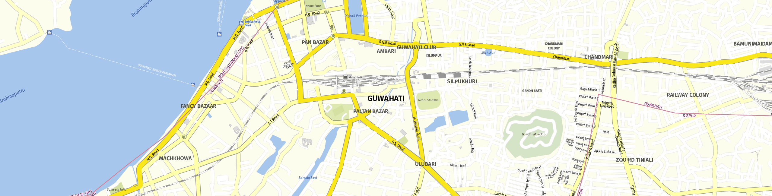 Stadtplan Guwahati zum Downloaden.