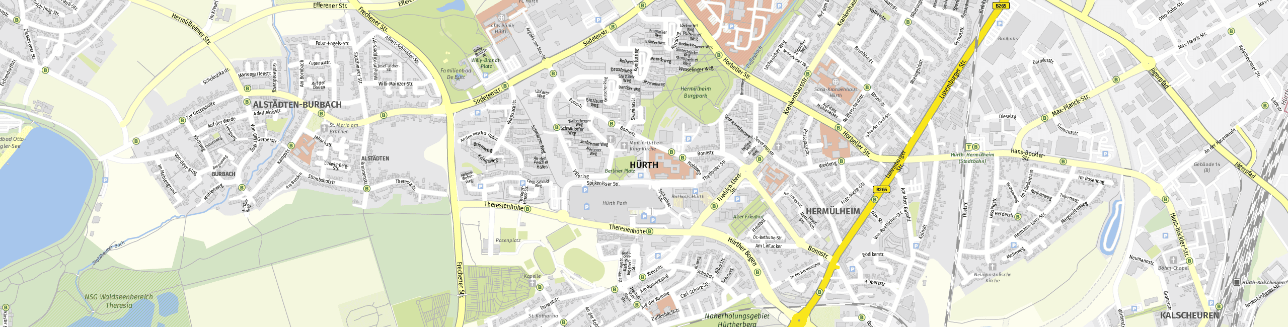 Stadtplan Hürth zum Downloaden.