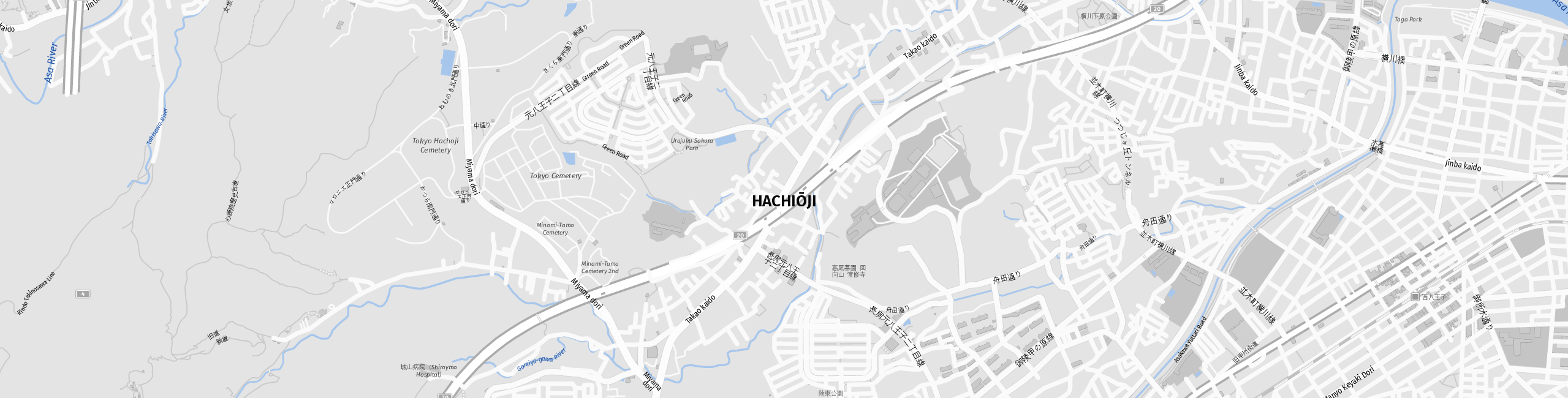 Stadtplan Hachiōji zum Downloaden.
