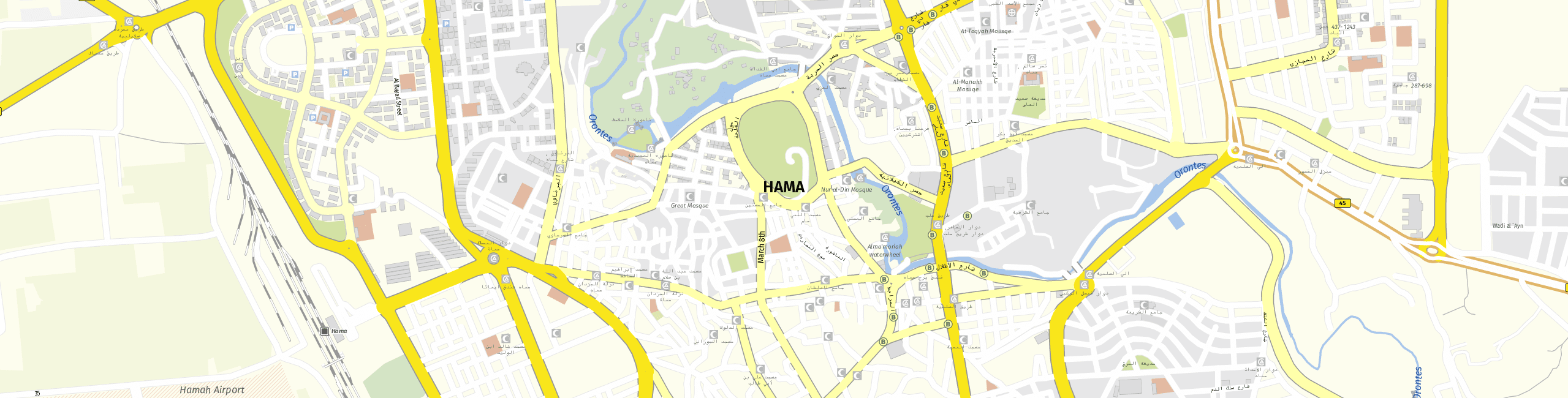 Stadtplan Hama zum Downloaden.