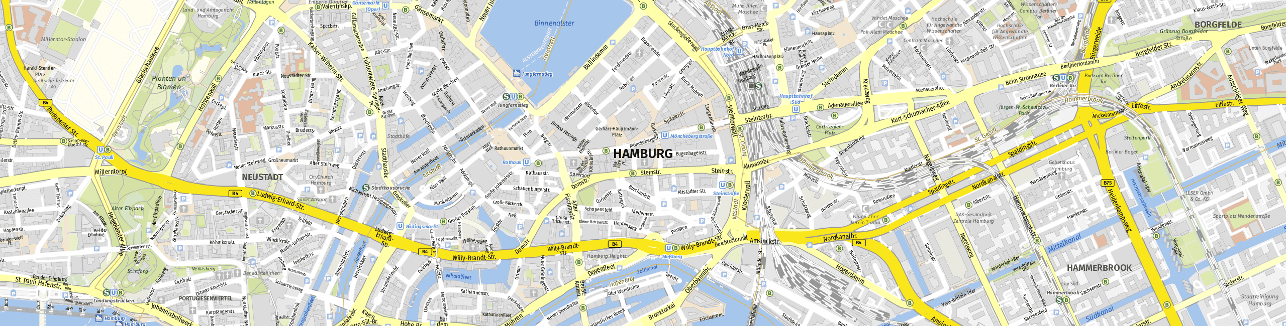 Stadtplan Hamburg zum Downloaden.