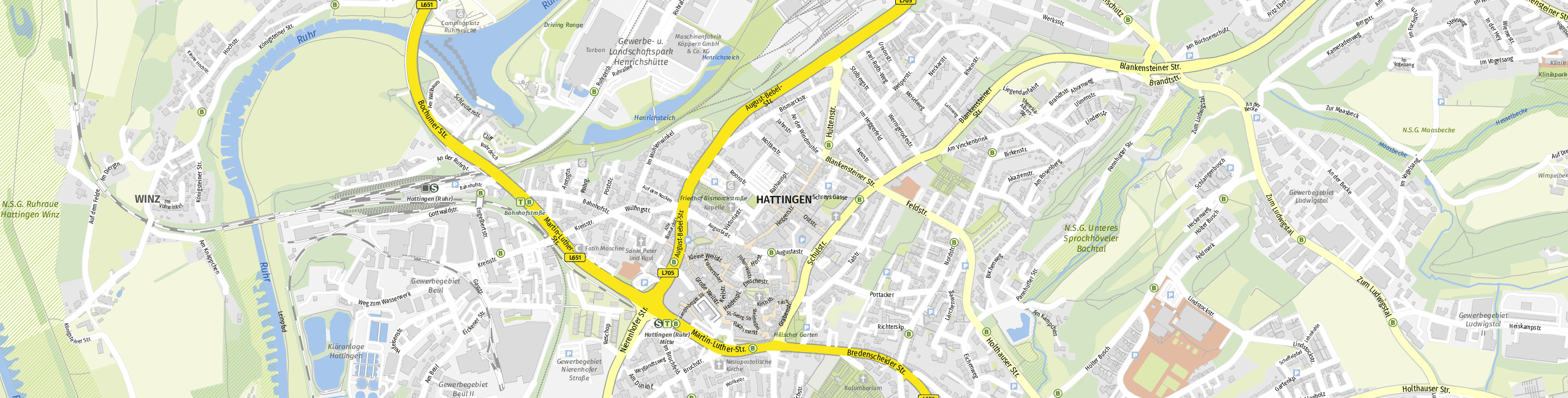 Stadtplan Hattingen zum Downloaden.