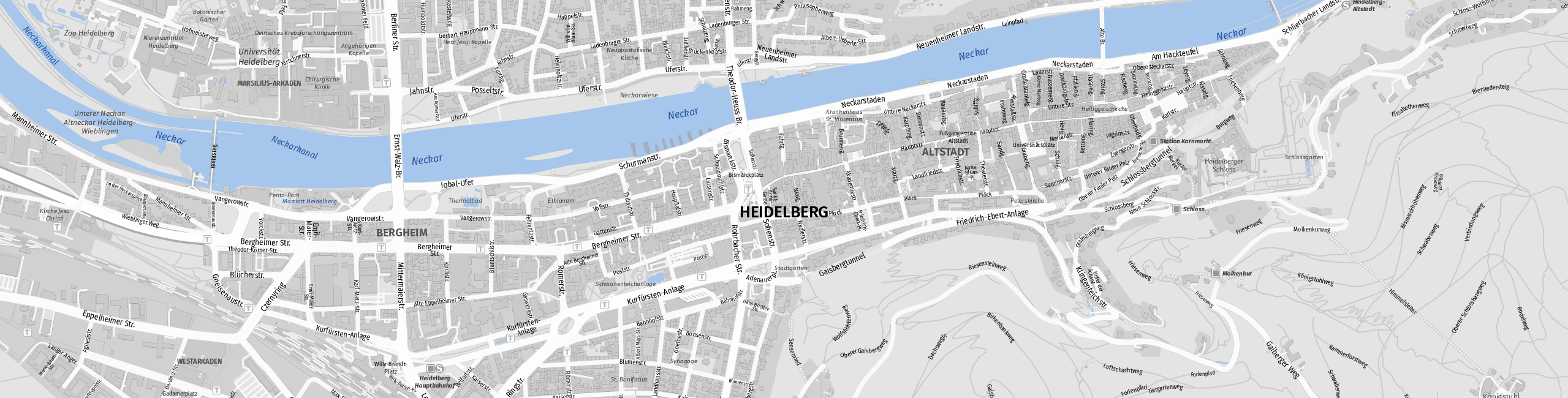 Stadtplan Heidelberg zum Downloaden.