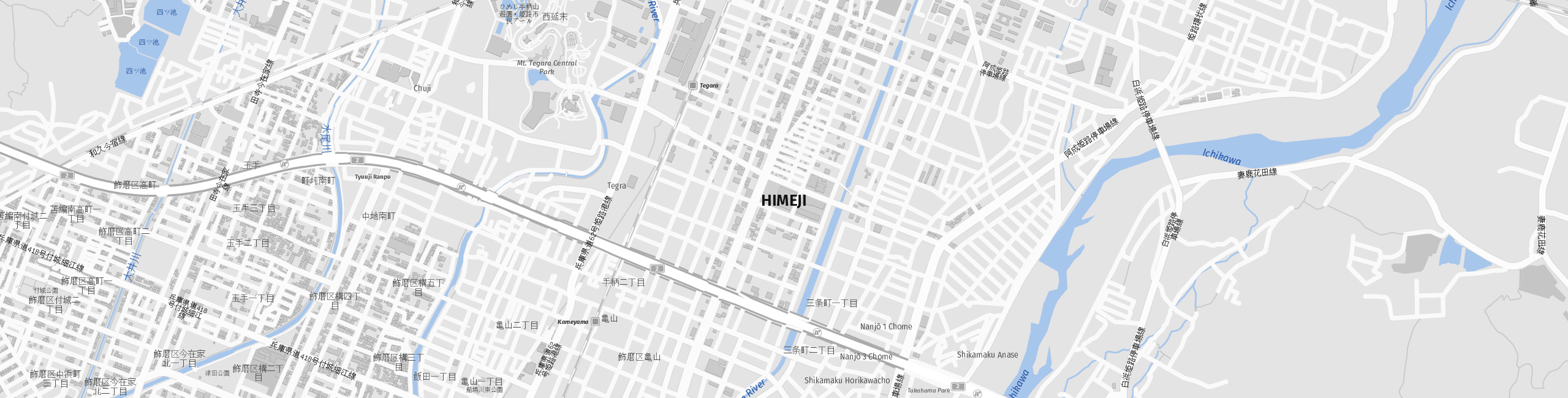 Stadtplan Himeji zum Downloaden.