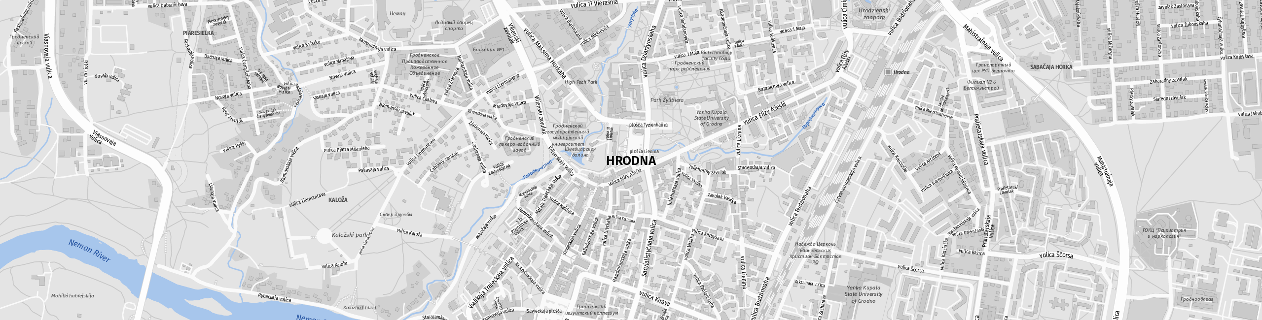 Stadtplan Hrodna zum Downloaden.