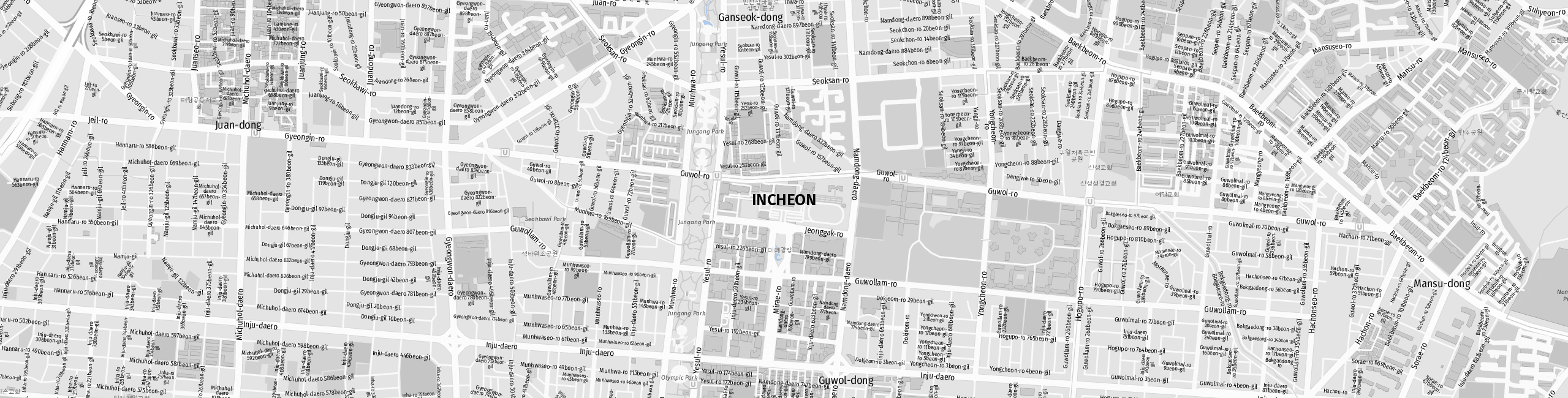 Stadtplan Incheon zum Downloaden.