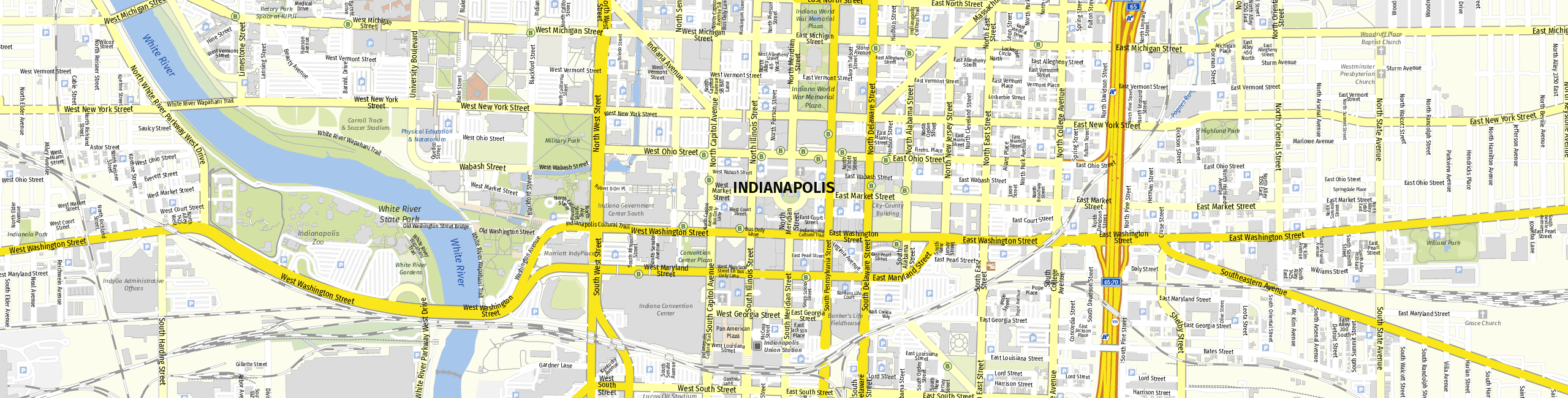 Stadtplan Indianapolis zum Downloaden.