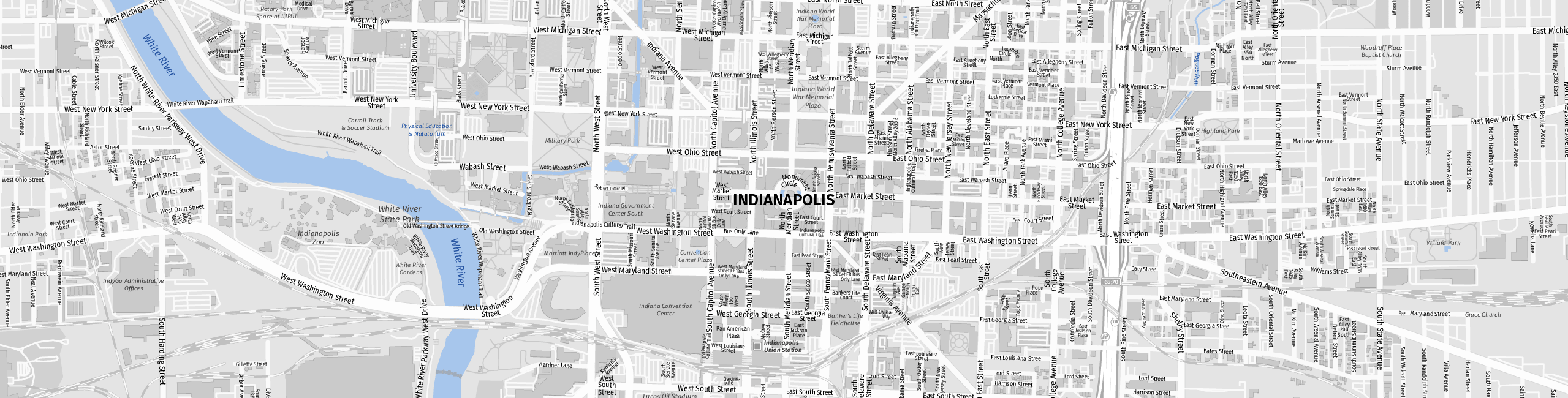 Stadtplan Indianapolis zum Downloaden.