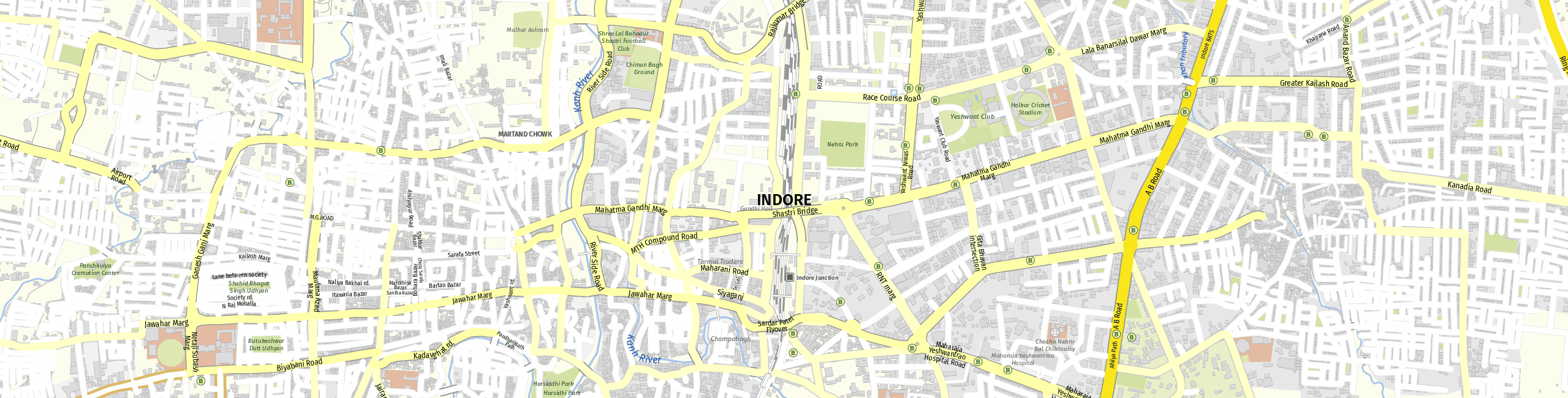 Stadtplan Indore zum Downloaden.