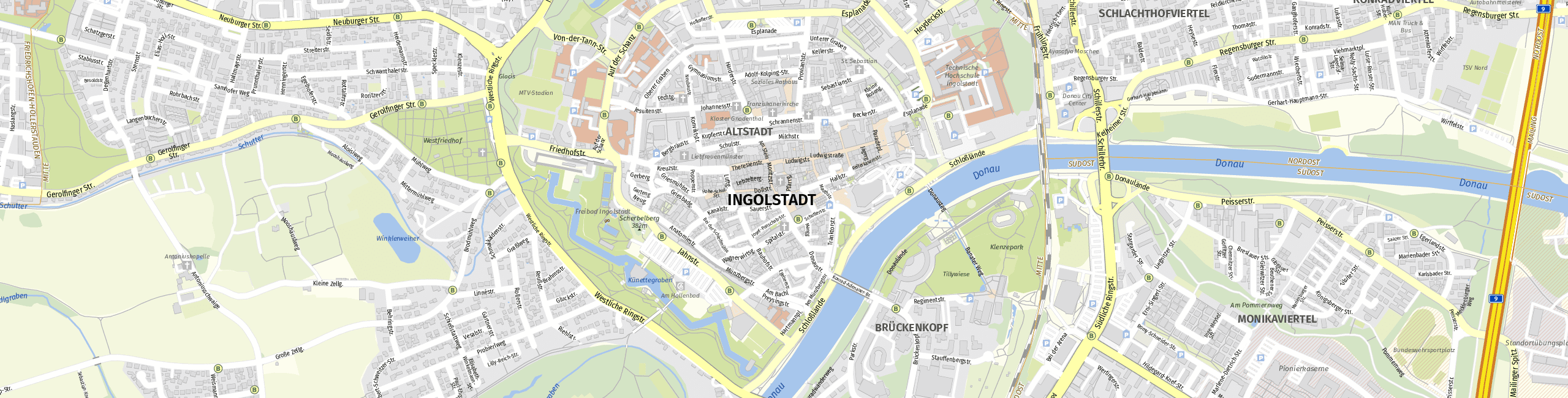 Stadtplan Ingolstadt zum Downloaden.