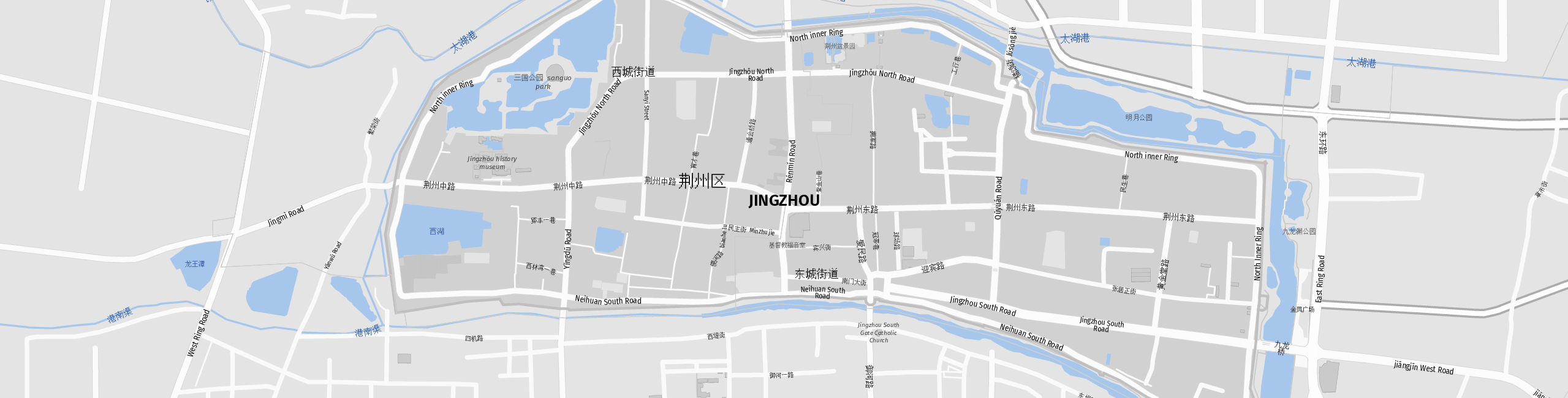 Stadtplan Jīngzhōu City zum Downloaden.