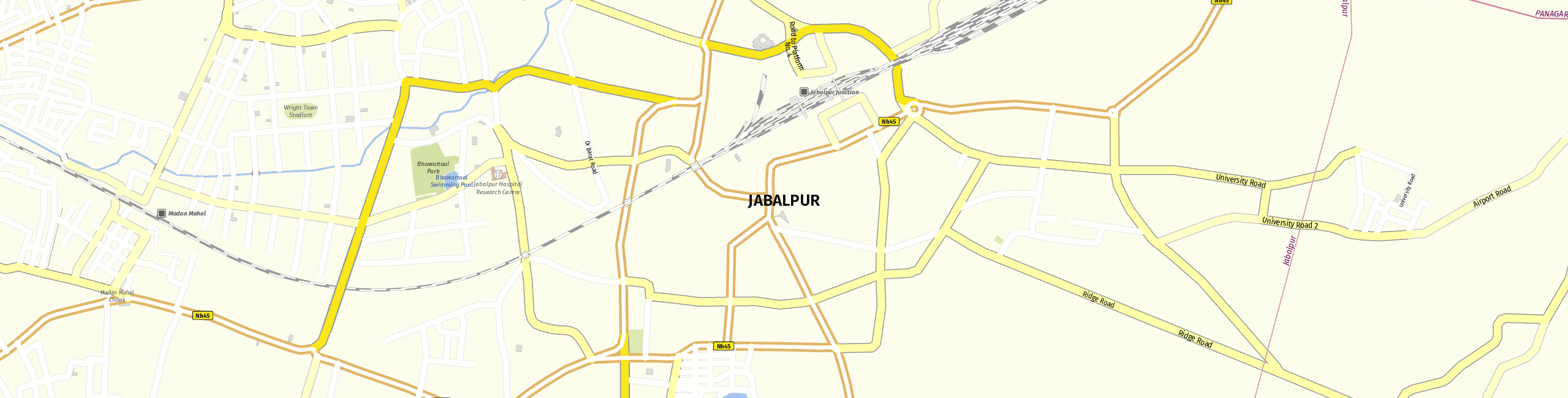 Stadtplan Jabalpur zum Downloaden.