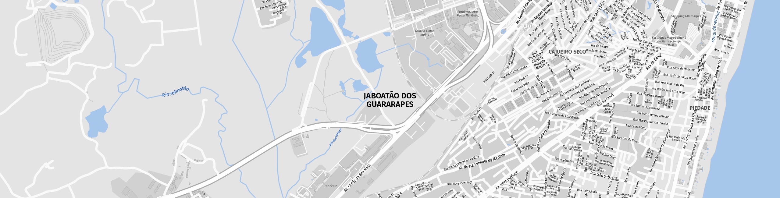 Stadtplan Jaboatão dos Guararapes zum Downloaden.