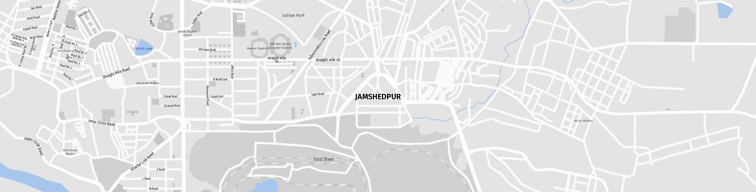Stadtplan Jamshedpur zum Downloaden.