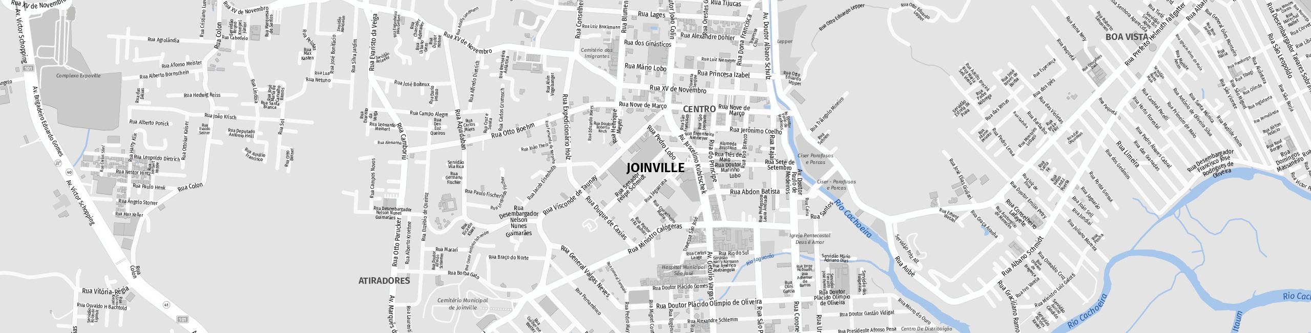 Stadtplan Joinville zum Downloaden.