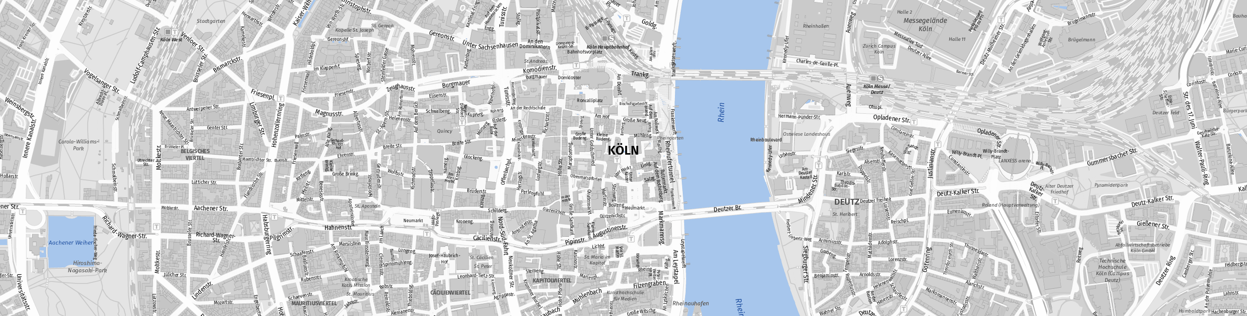 Stadtplan Cologne zum Downloaden.