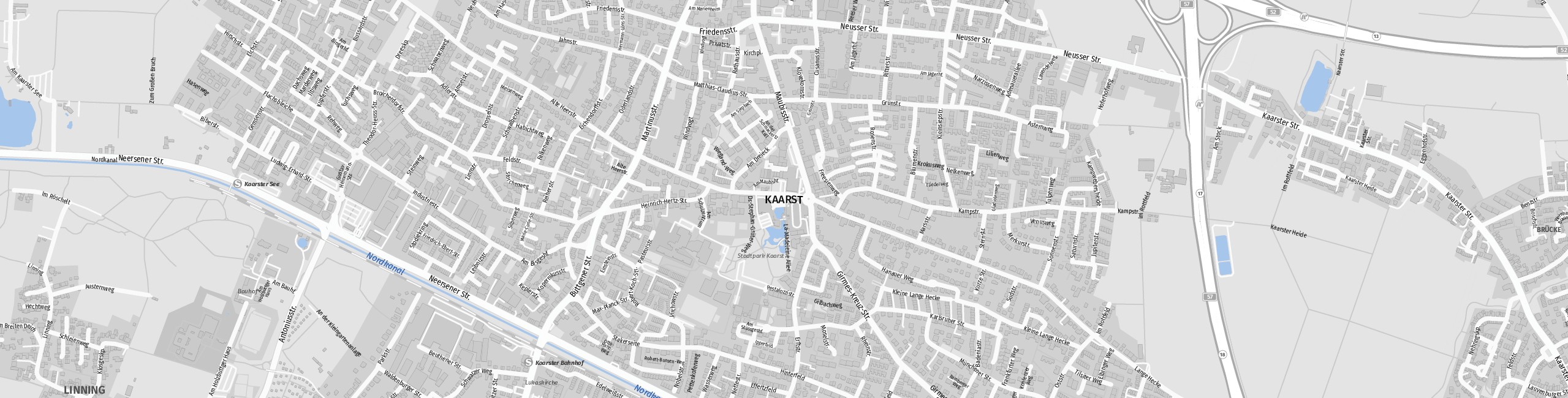Stadtplan Kaarst zum Downloaden.