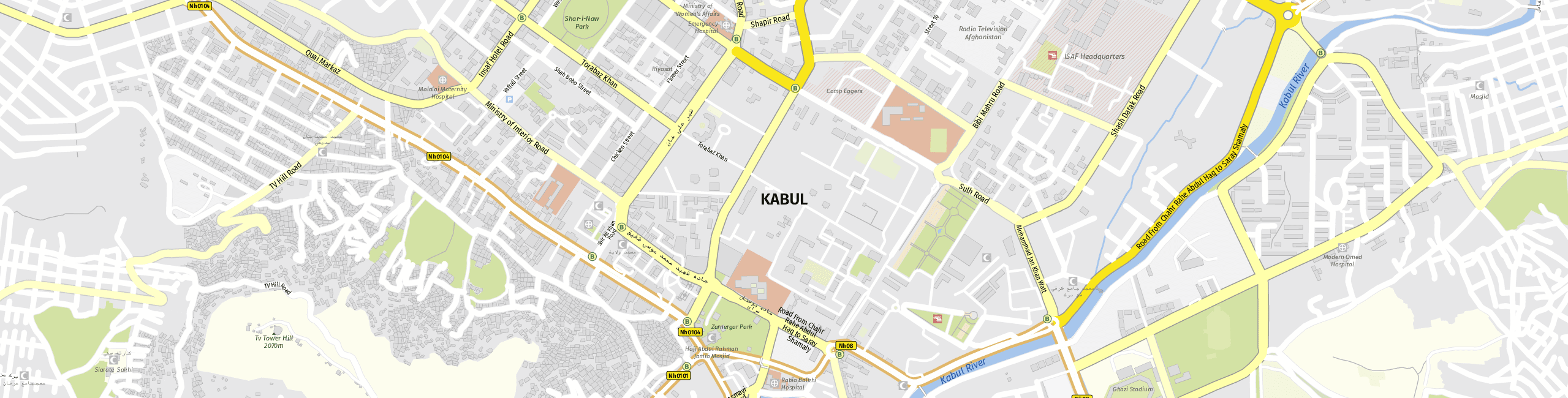 Stadtplan Kabul zum Downloaden.