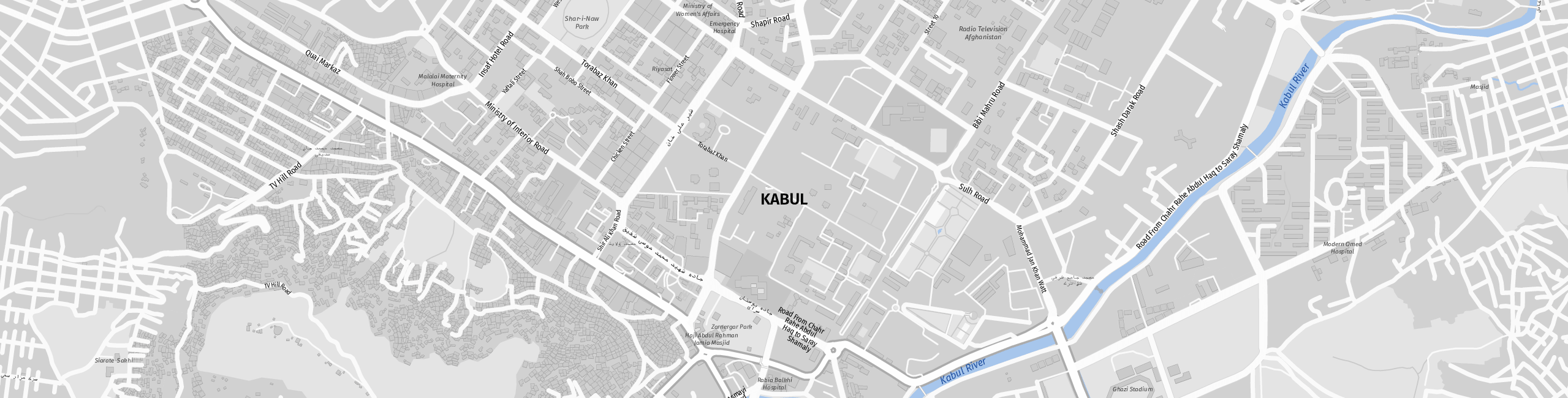 Stadtplan Kabul zum Downloaden.
