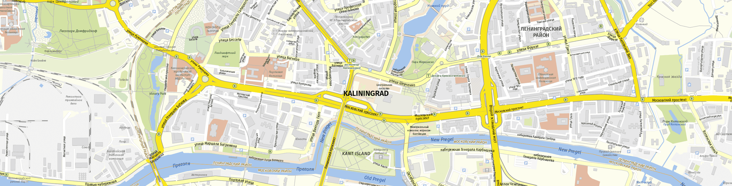 Stadtplan Kaliningrad zum Downloaden.