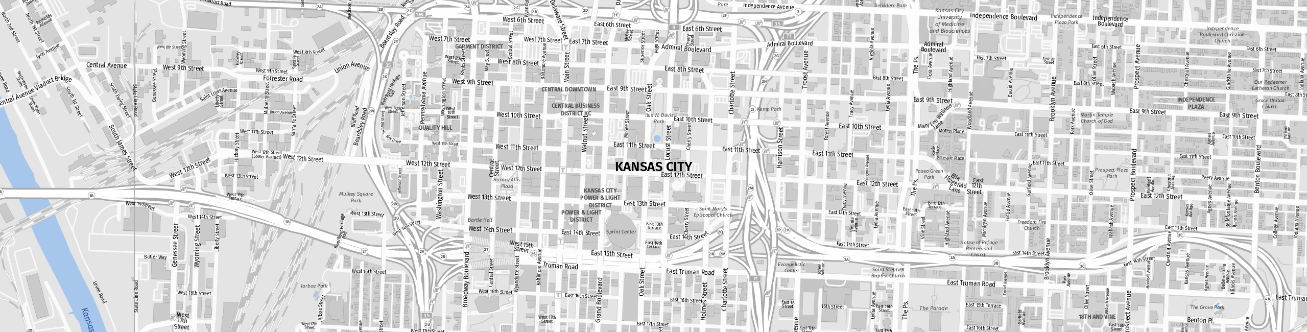 Stadtplan Kansas City zum Downloaden.