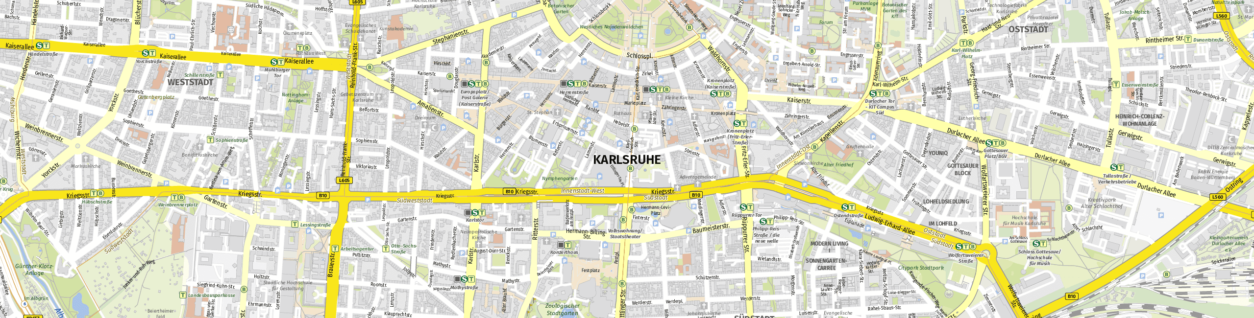 Stadtplan Karlsruhe zum Downloaden.