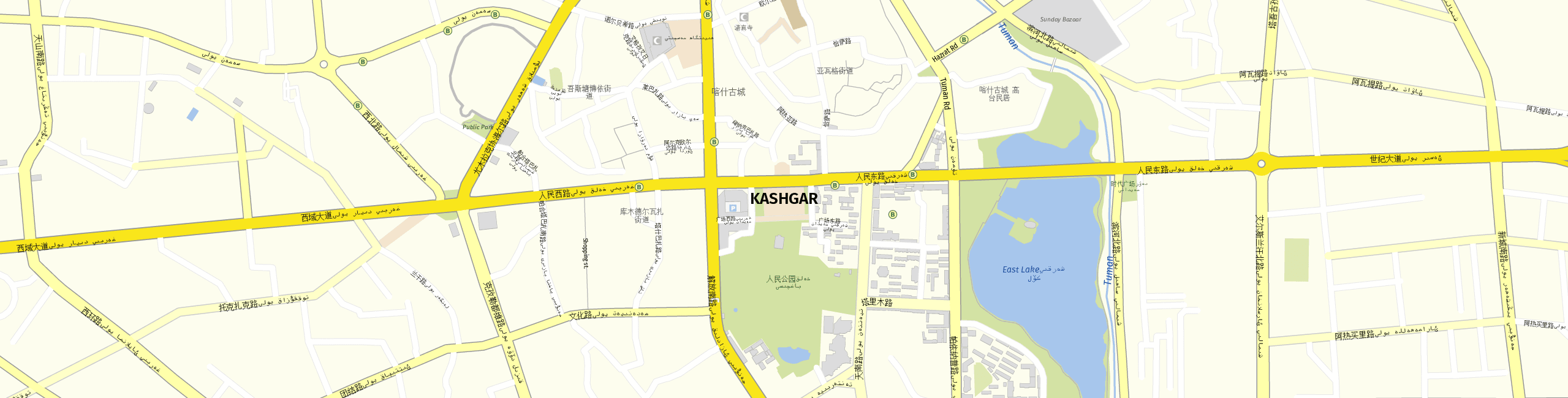 Stadtplan Kashgar zum Downloaden.