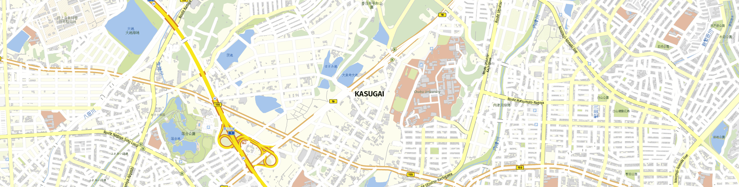 Stadtplan Kasugai zum Downloaden.