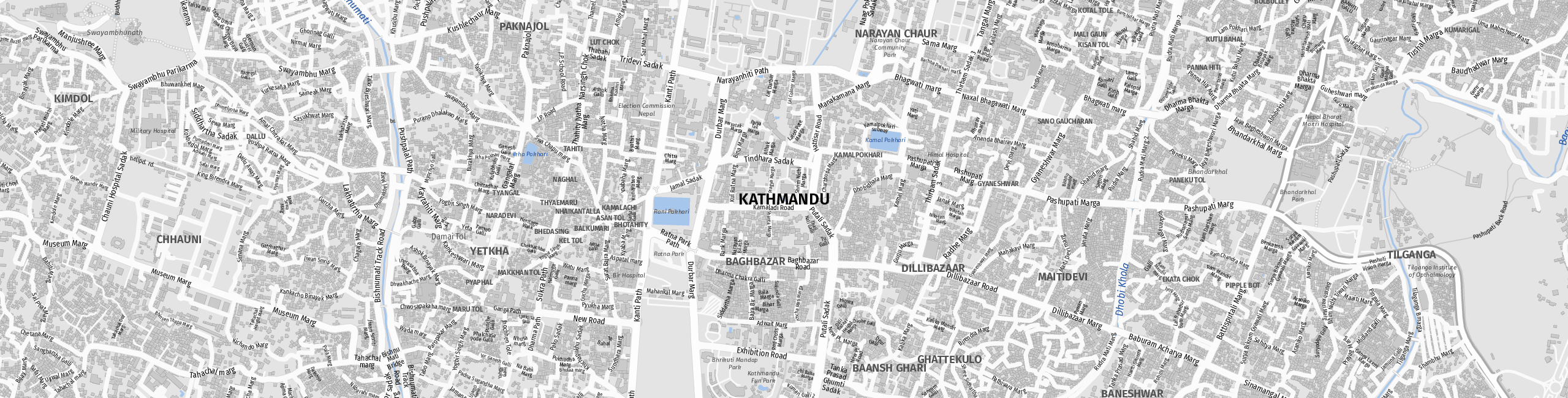 Stadtplan Kathmandu zum Downloaden.