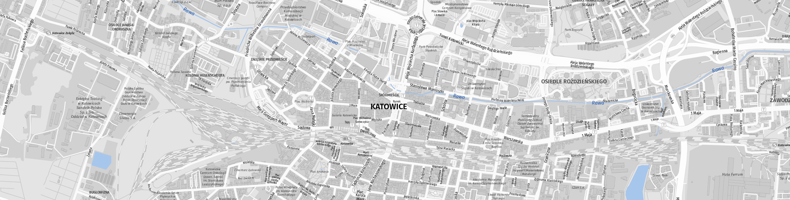 Stadtplan Katowice zum Downloaden.