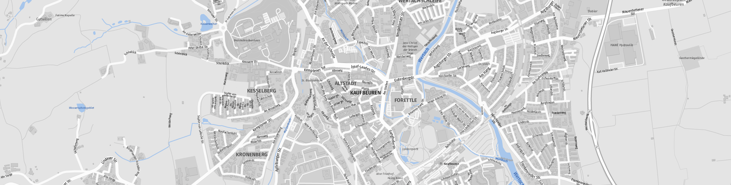 Stadtplan Kaufbeuren zum Downloaden.