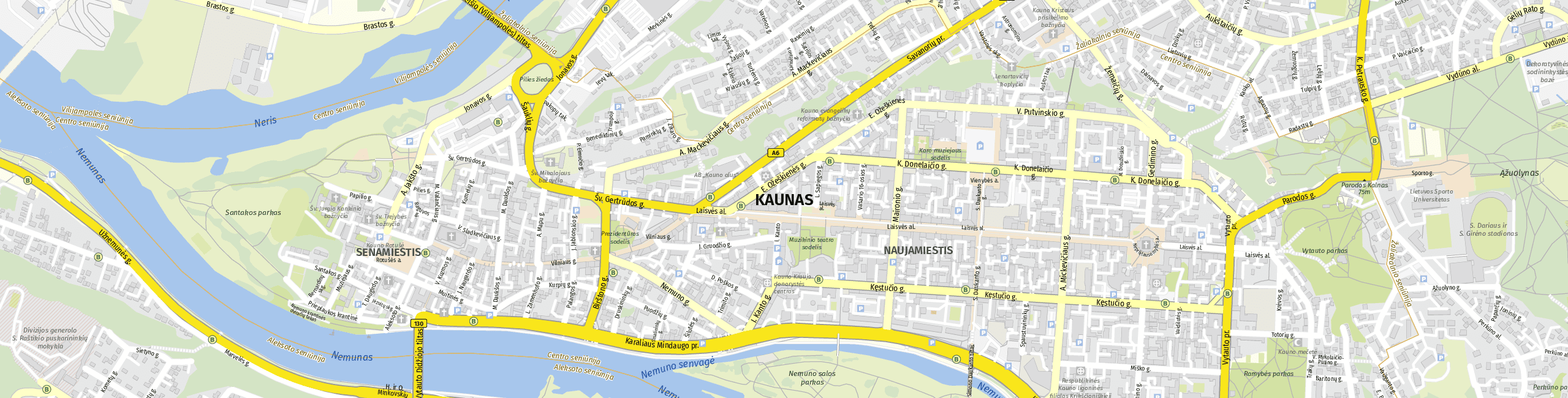 Stadtplan Kaunas zum Downloaden.
