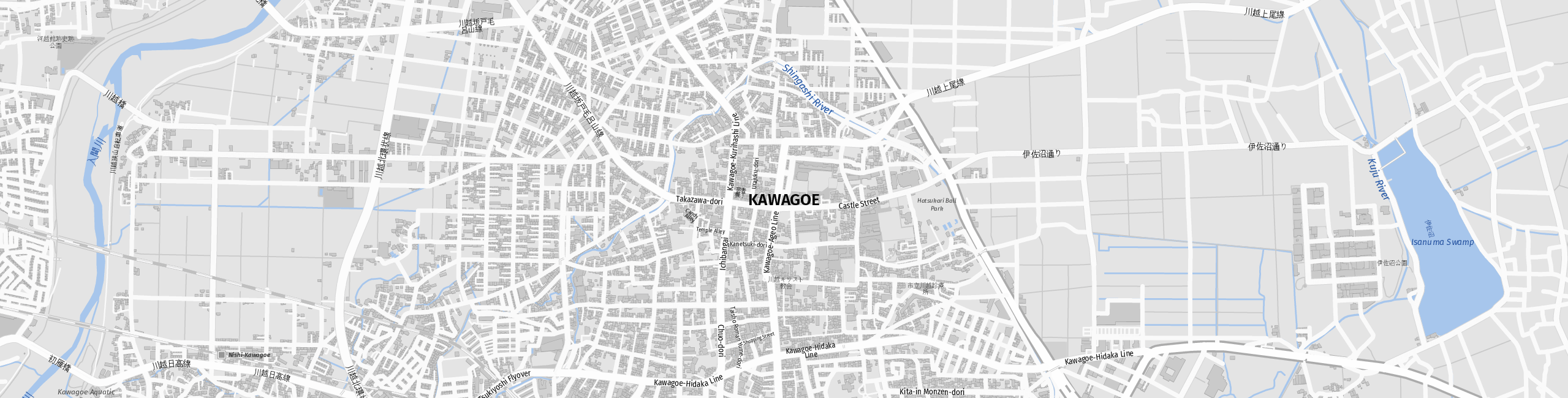 Stadtplan Kawagoe zum Downloaden.